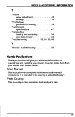 Preview for 80 page of Honda Harmony HRM215PDA Owner'S Manual