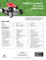 Preview for 1 page of Honda Harmony II HRS216PDA User Manual