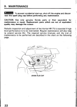 Preview for 24 page of Honda HR173 Owner'S Manual