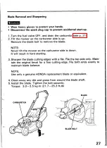 Preview for 29 page of Honda HR173 Owner'S Manual