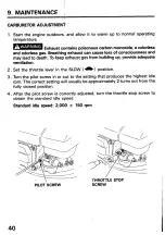 Preview for 42 page of Honda HR195PDA Owner'S Manual