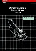 Honda HR21-5 Owner'S Manual preview