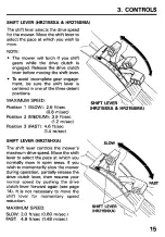 Preview for 17 page of Honda HR21-5 Owner'S Manual