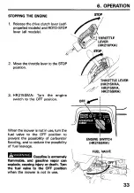 Preview for 35 page of Honda HR21-5 Owner'S Manual