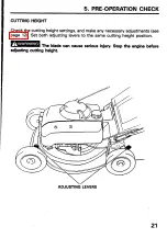 Предварительный просмотр 23 страницы Honda HRA215PDA Owner'S Manual