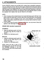 Preview for 18 page of Honda HRA215SXA Owner'S Manual