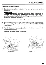 Preview for 49 page of Honda HRA215SXA Owner'S Manual