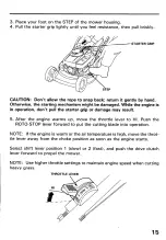 Preview for 17 page of Honda HRA216 Owner'S Manual