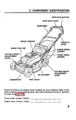 Предварительный просмотр 11 страницы Honda HRC215 Owner'S Manual