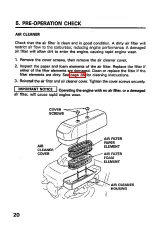 Предварительный просмотр 22 страницы Honda HRC215 Owner'S Manual