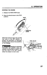 Предварительный просмотр 29 страницы Honda HRC215 Owner'S Manual