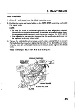 Предварительный просмотр 47 страницы Honda HRC215 Owner'S Manual