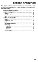 Preview for 21 page of Honda HRC215SXA Owner'S Manual