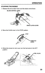 Preview for 35 page of Honda HRC215SXA Owner'S Manual