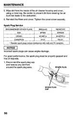 Preview for 52 page of Honda HRC215SXA Owner'S Manual