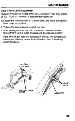 Preview for 57 page of Honda HRC215SXA Owner'S Manual