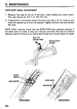 Предварительный просмотр 46 страницы Honda HRC216 Owner'S Manual