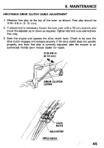 Предварительный просмотр 47 страницы Honda HRC216 Owner'S Manual