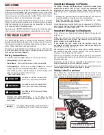 Preview for 2 page of Honda HRC2163PDUA Owner'S Manual