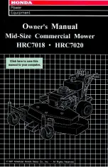 Preview for 1 page of Honda HRC7018 Owner'S Manual