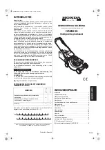 Preview for 57 page of Honda HRD536C Owner'S Manual