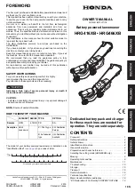 Honda HRG416XB Owner'S Manual preview