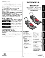 Preview for 1 page of Honda HRN536CVKEA Owner'S Manual