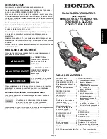 Preview for 19 page of Honda HRN536CVKEA Owner'S Manual