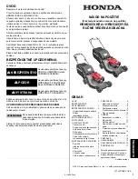 Preview for 109 page of Honda HRN536CVKEA Owner'S Manual