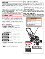 Preview for 2 page of Honda HRR216PKUA Owner'S Manual