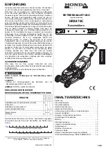 Preview for 33 page of Honda HRX 476 VYE Owner'S Manual