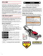 Preview for 2 page of Honda HRX217VLAA Owner'S Manual