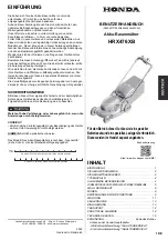 Preview for 33 page of Honda HRX476XB Owner'S Manual