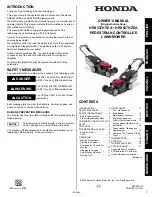 Honda HRX537HYEA Owner'S Manual preview