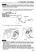 Предварительный просмотр 14 страницы Honda HS521 Owner'S Manual