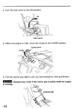 Предварительный просмотр 15 страницы Honda HS521 Owner'S Manual