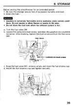 Предварительный просмотр 36 страницы Honda HS521 Owner'S Manual