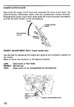 Предварительный просмотр 13 страницы Honda HS522 Owner'S Manual