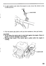 Предварительный просмотр 20 страницы Honda HS522 Owner'S Manual