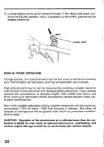 Предварительный просмотр 21 страницы Honda HS522 Owner'S Manual