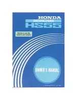 Honda HS55 Owner'S Manual preview