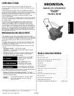 Предварительный просмотр 15 страницы Honda HS550E Owner'S Manual