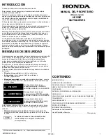 Предварительный просмотр 29 страницы Honda HS550E Owner'S Manual