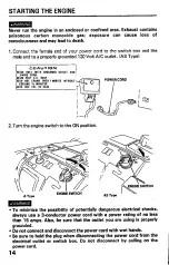 Предварительный просмотр 15 страницы Honda HS621 Owner'S Manual