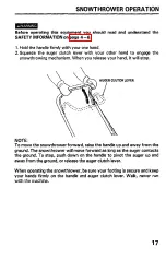 Предварительный просмотр 18 страницы Honda HS621 Owner'S Manual