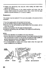 Предварительный просмотр 31 страницы Honda HS621 Owner'S Manual