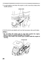 Preview for 22 page of Honda HS622 Owner'S Manual