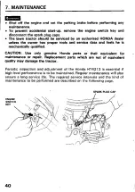 Preview for 42 page of Honda HT4213 Owner'S Manual