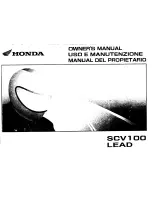 Предварительный просмотр 1 страницы Honda LEAD SCV100 Owner'S Manual