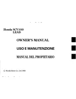 Предварительный просмотр 3 страницы Honda LEAD SCV100 Owner'S Manual